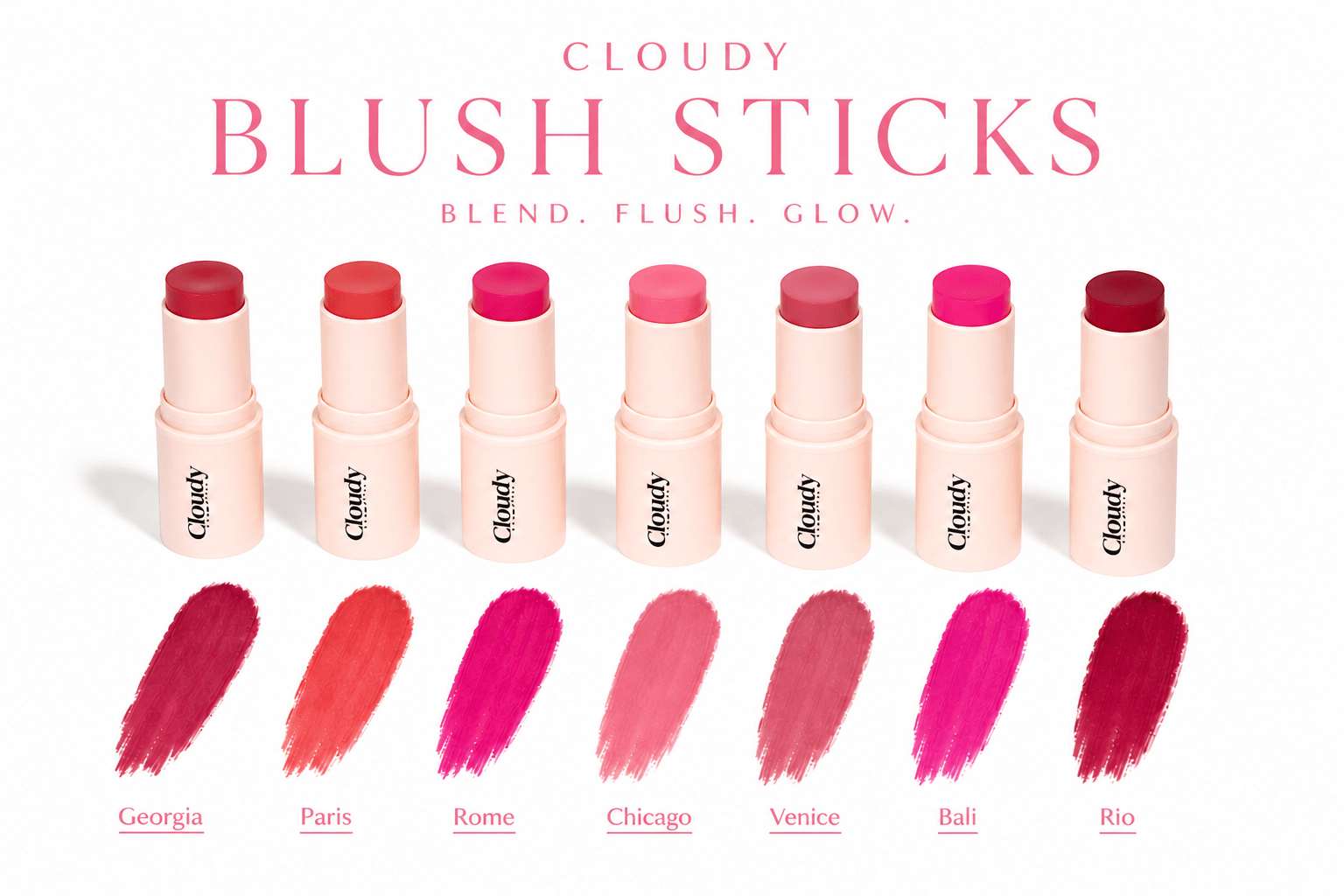 Creamy Blush Sticks - Cloudy Cosmetics